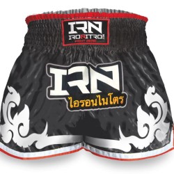 Muay Thai Ironitro shorts New tribal Black White