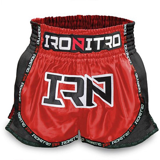 Pantaloncini K1 Muay Thai IRONITRO "NITROFUEL RED TO RED"