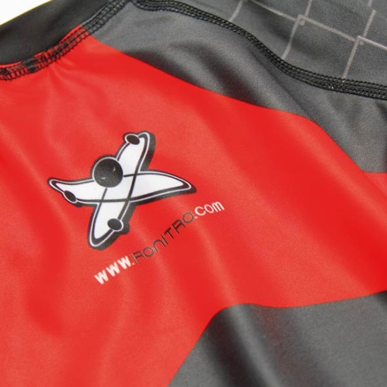 Rashguard Red MMA Grappling 2.0 IRONITRO CAGE FIGHT