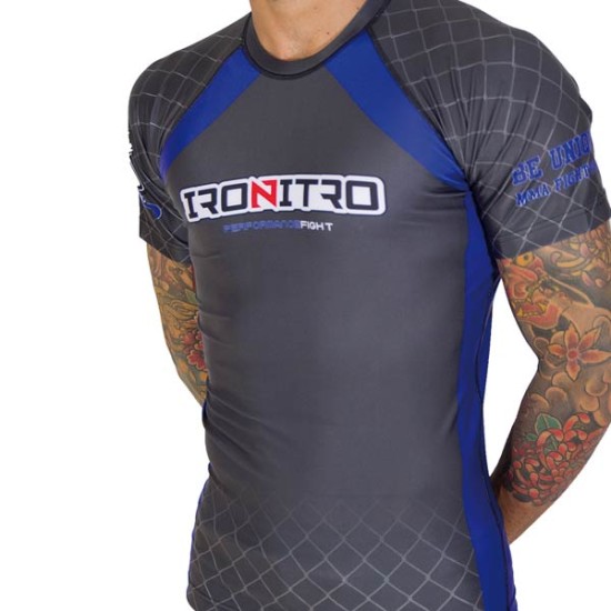 Rashguard Blu MMA Grappling 2.0 IRONITRO CAGE FIGHT