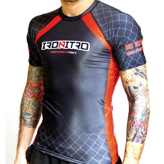 Rashguard Red MMA Grappling 2.0 IRONITRO CAGE FIGHT